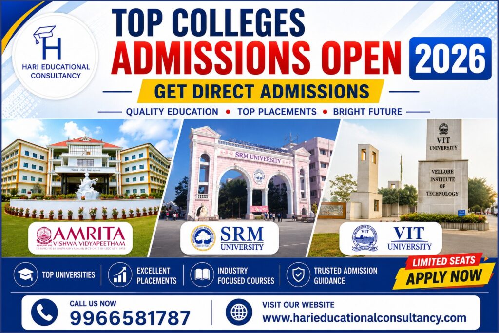 Top Colleges Admissions Open for 2026